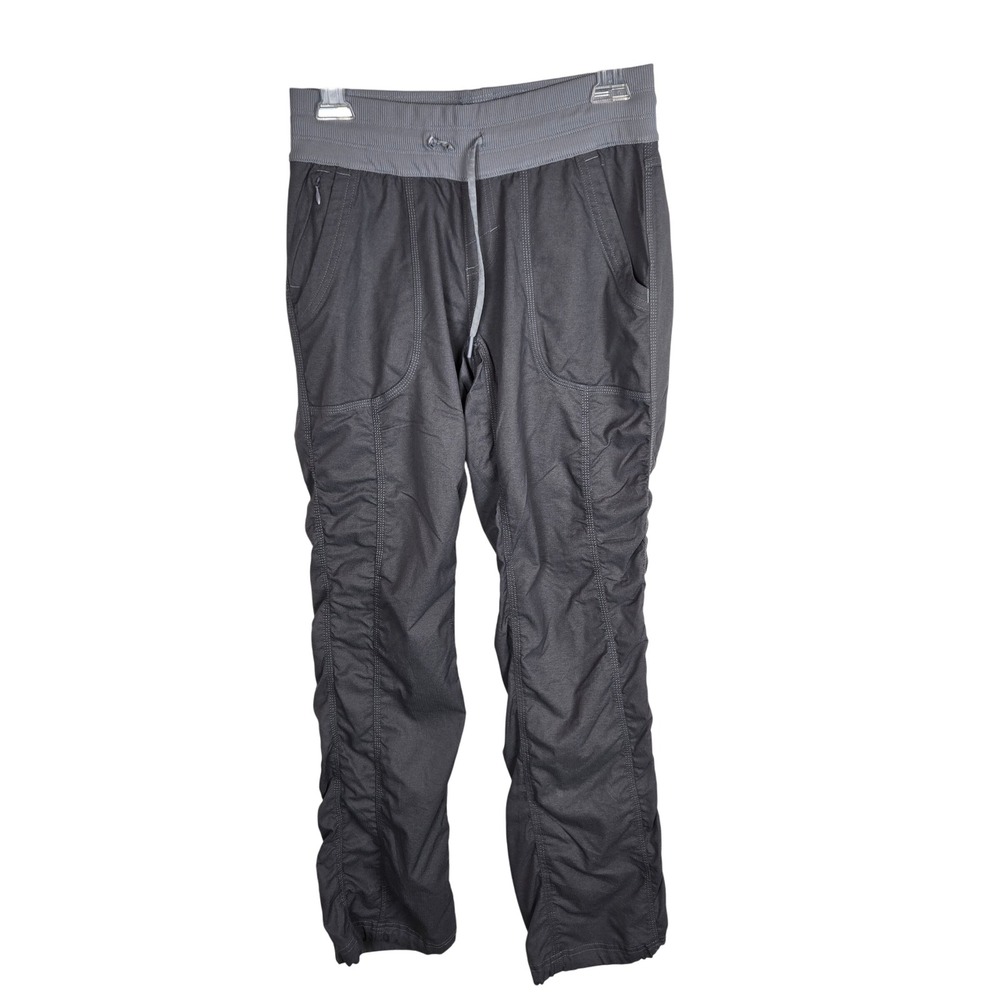 The North Face Womens Gray Track Pants Small Short‎ Activewear Ruched Drawstring